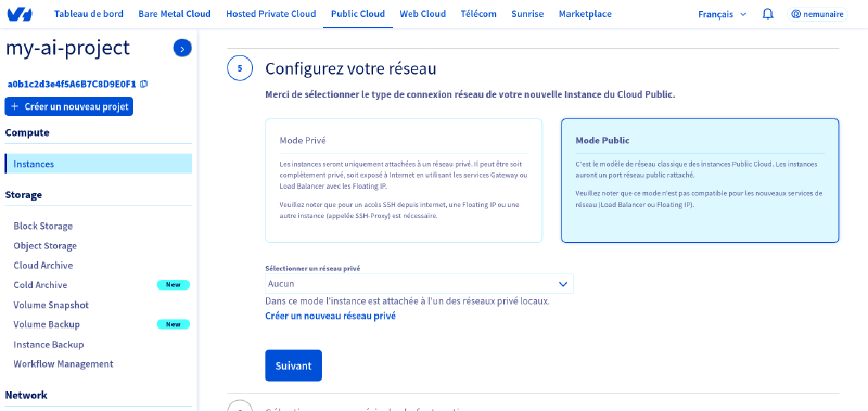 Le mode public permet d’avoir une IPv4 publique