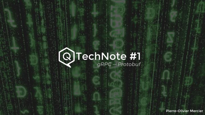 gRPC/Protobuf overview — cover slide